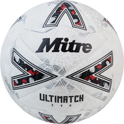 Mitre Ultimatch Evo 24 Football - White / White / Silver