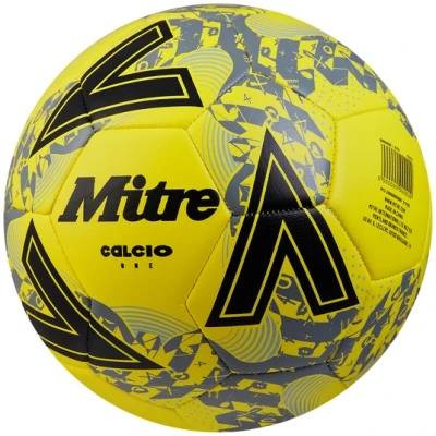 Mitre Calcio 24 Football - Yellow / Black / Grey