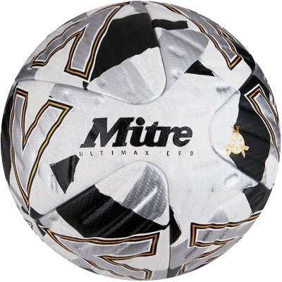 Mitre Ultimax Evo 23 Football - White / Silver / Black (Size 5 only)