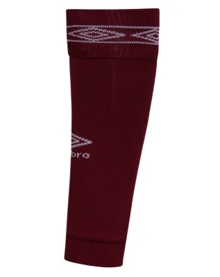 Umbro Diamond Footless Socks - New Claret / White