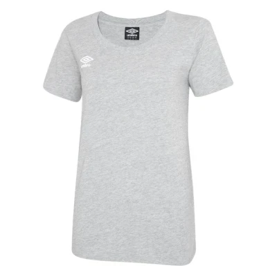 Umbro Women's Club Leisure Crew T-Shirt- Light Grey Marl